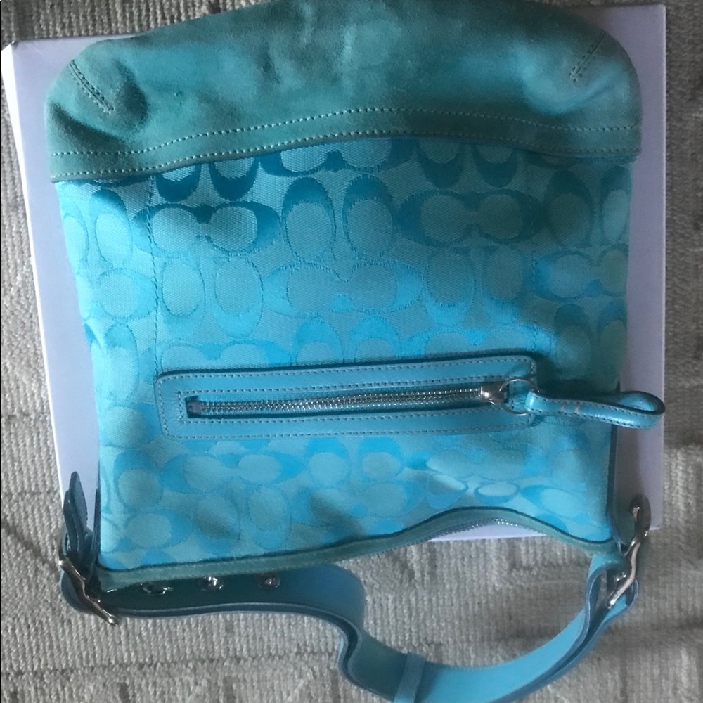 Aqua Coach Hobo Handbag